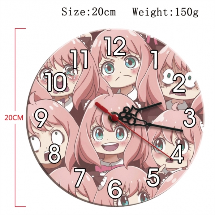 SPY×FAMILY Anime print alarm clock wall clock personality clock packaging size 25X25X4cm