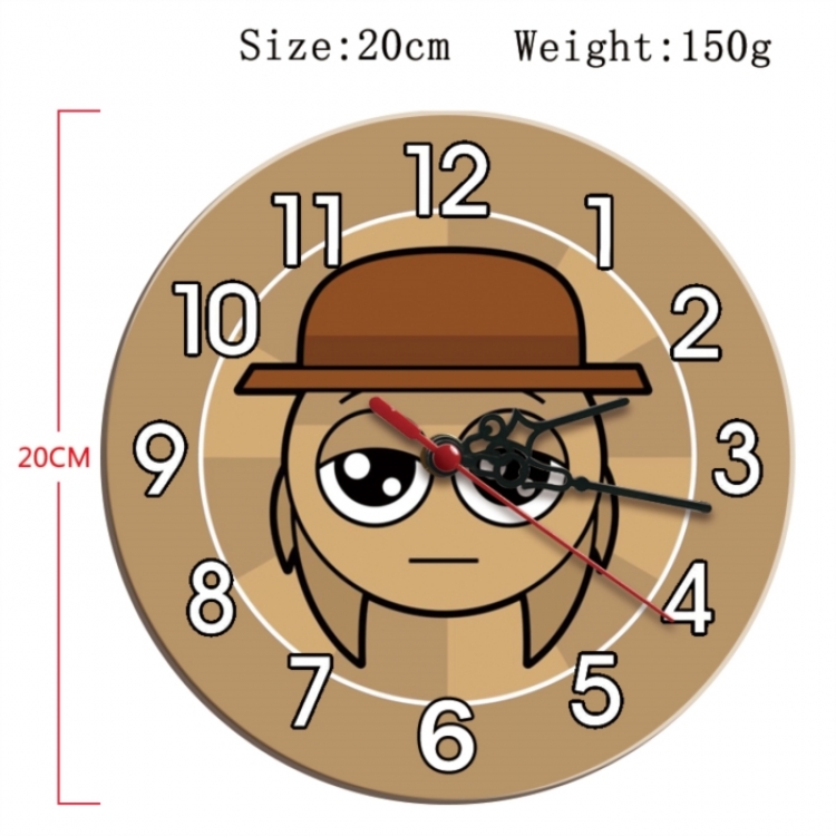 Sprunki Plush Anime print alarm clock wall clock personality clock packaging size 25X25X4cm