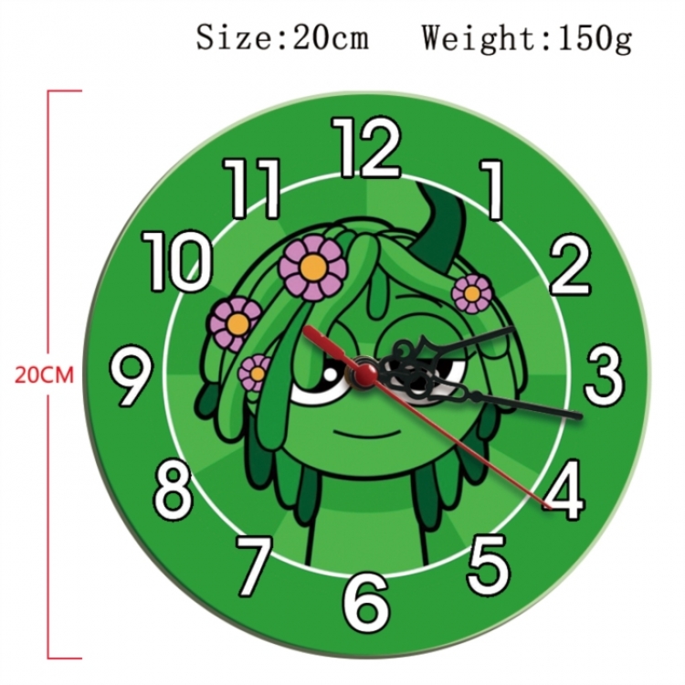 Sprunki Plush Anime print alarm clock wall clock personality clock packaging size 25X25X4cm