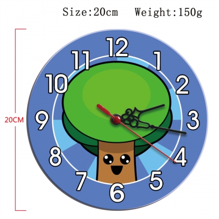 Sprunki Plush Anime print alarm clock wall clock personality clock packaging size 25X25X4cm