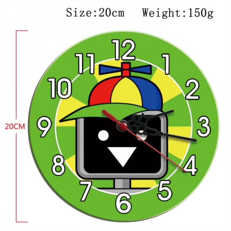Sprunki Plush Anime print alarm clock wall clock personality clock packaging size 25X25X4cm