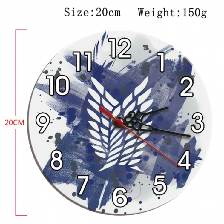 Shingeki no Kyojin Anime print alarm clock wall clock personality clock packaging size 25X25X4cm
