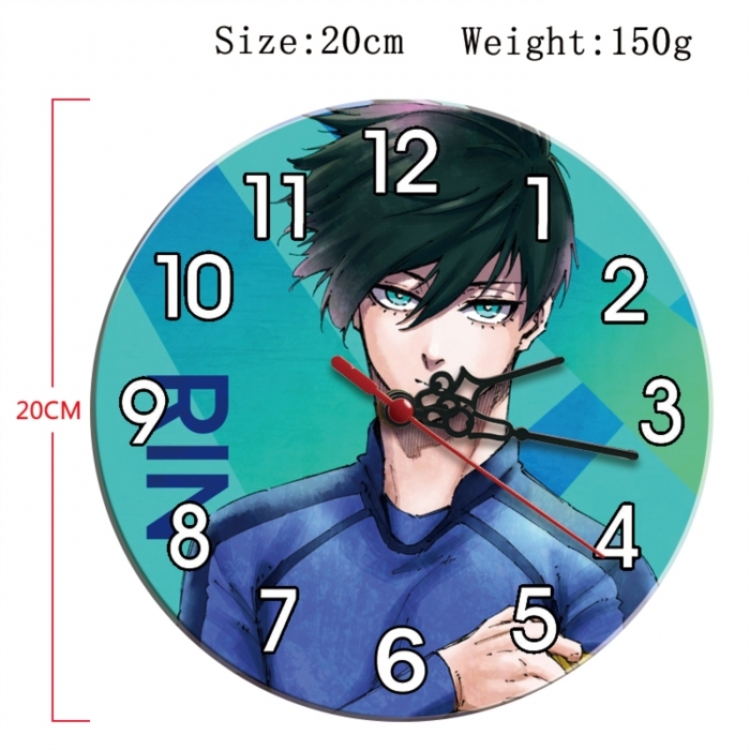 BLUE LOCK Anime print alarm clock wall clock personality clock packaging size 25X25X4cm