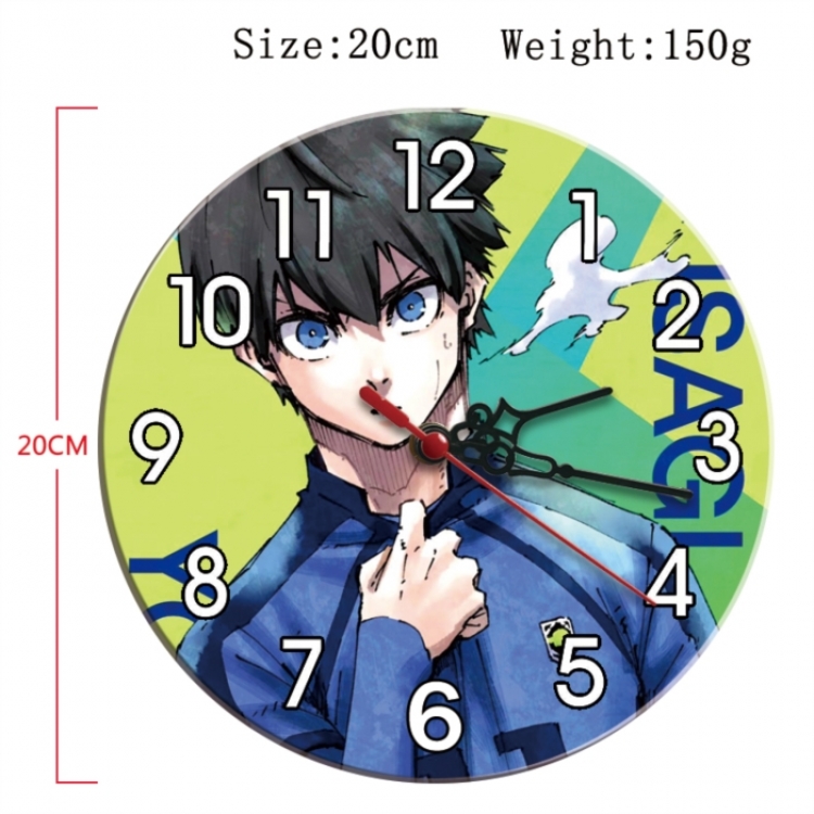 BLUE LOCK Anime print alarm clock wall clock personality clock packaging size 25X25X4cm