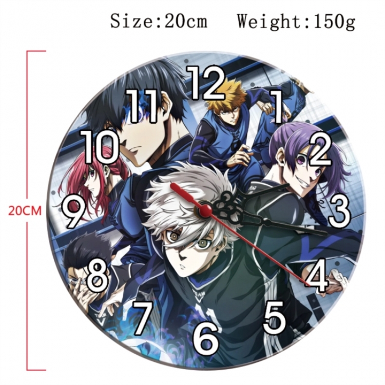 BLUE LOCK Anime print alarm clock wall clock personality clock packaging size 25X25X4cm