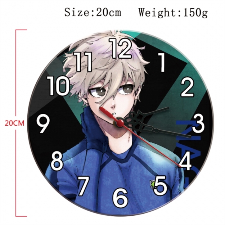 BLUE LOCK Anime print alarm clock wall clock personality clock packaging size 25X25X4cm
