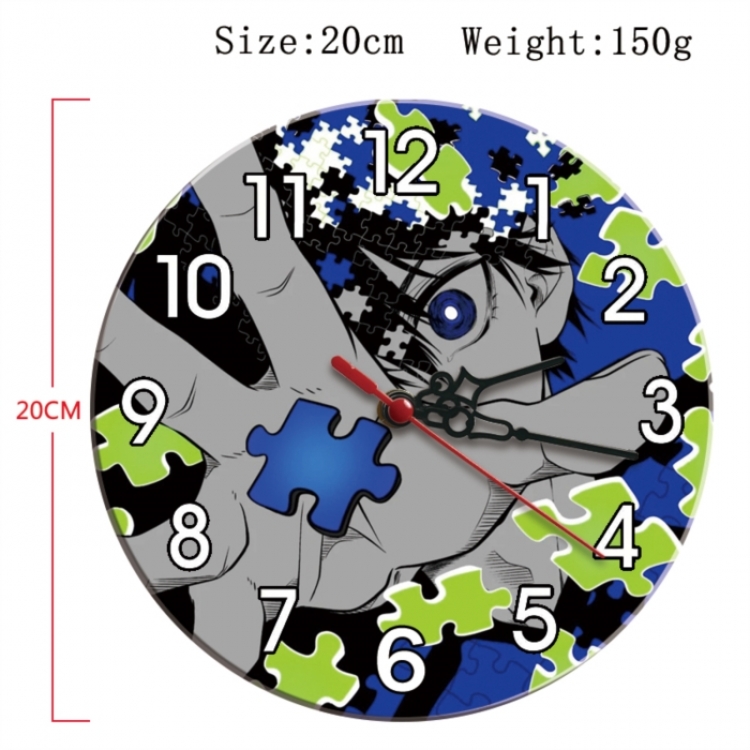 BLUE LOCK Anime print alarm clock wall clock personality clock packaging size 25X25X4cm