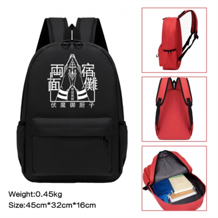 Jujutsu Kaisen Anime peripheral Oxford cloth color cartoon backpack 45x32x16cm
