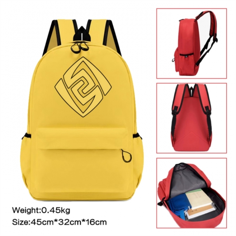 Genshin Impact Anime peripheral Oxford cloth color cartoon backpack 45x32x16cm