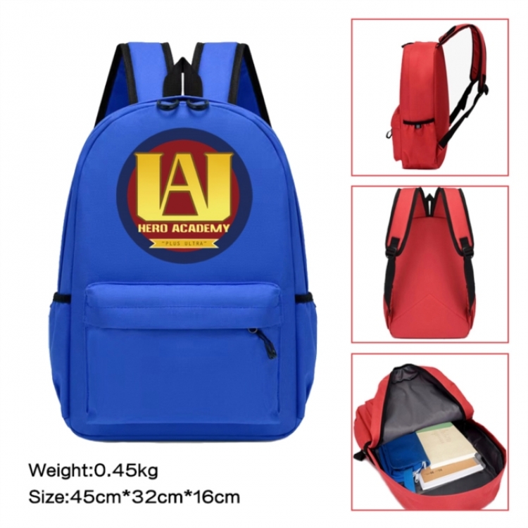 My Hero Academia Anime peripheral Oxford cloth color cartoon backpack 45x32x16cm