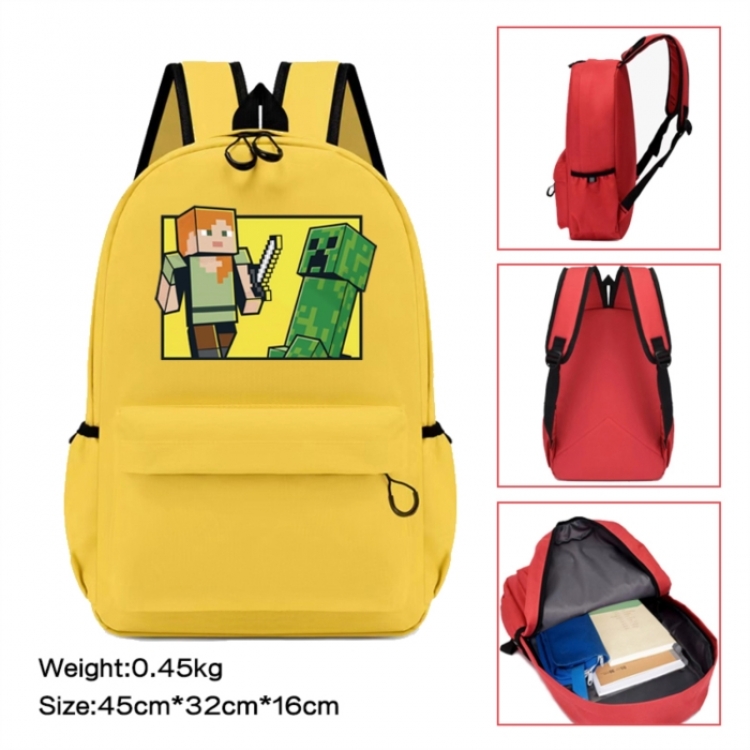 Minecraft Anime peripheral Oxford cloth color cartoon backpack 45x32x16cm