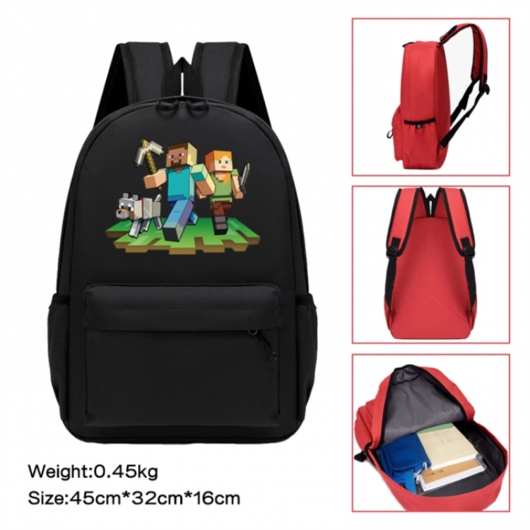 Minecraft Anime peripheral Oxford cloth color cartoon backpack 45x32x16cm