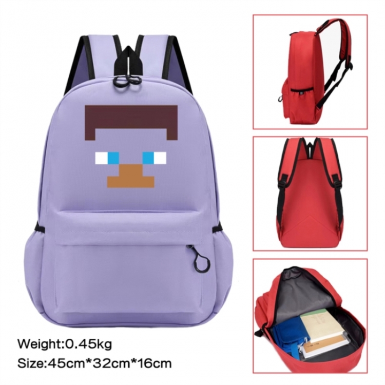 Minecraft Anime peripheral Oxford cloth color cartoon backpack 45x32x16cm