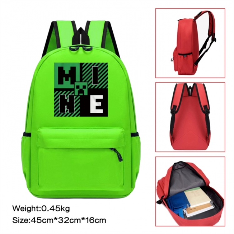 Minecraft Anime peripheral Oxford cloth color cartoon backpack 45x32x16cm