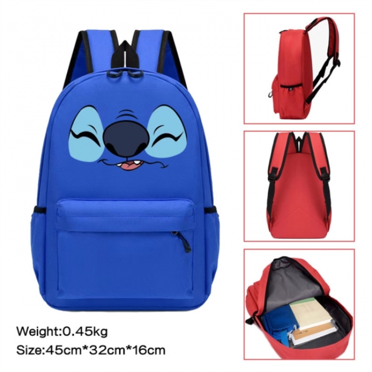 Lilo & Stitch Anime peripheral Oxford cloth color cartoon backpack 45x32x16cm
