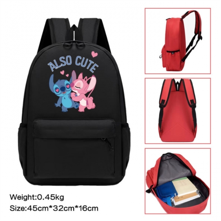 Lilo & Stitch Anime peripheral Oxford cloth color cartoon backpack 45x32x16cm