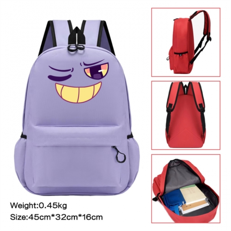 The Amazing Digital Circus Anime peripheral Oxford cloth color cartoon backpack 45x32x16cm