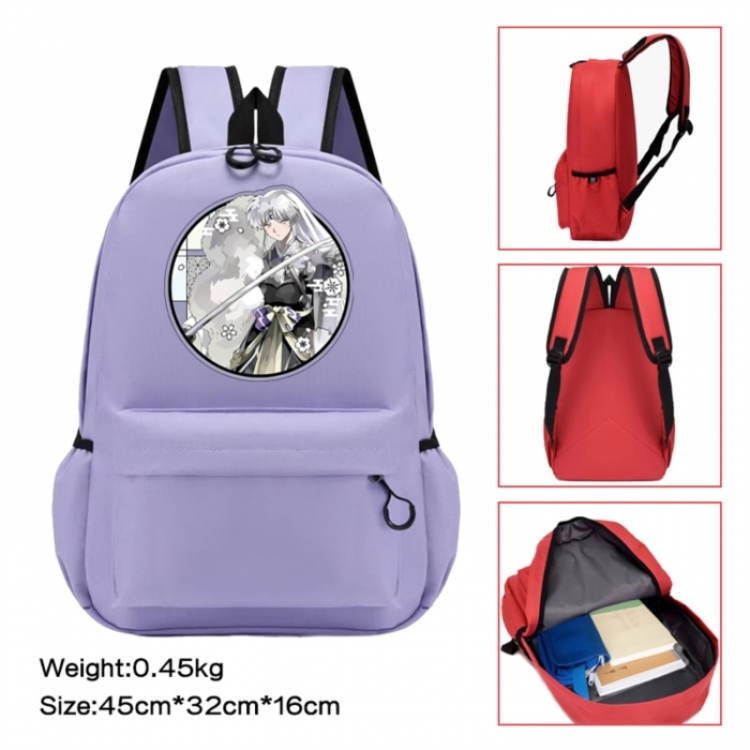 Inuyasha Anime peripheral Oxford cloth color cartoon backpack 45x32x16cm