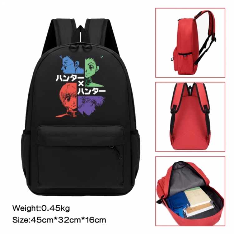 HunterXHunter Anime peripheral Oxford cloth color cartoon backpack 45x32x16cm