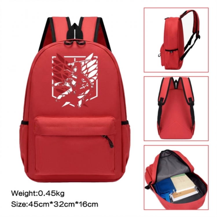 Shingeki no Kyojin Anime peripheral Oxford cloth color cartoon backpack 45x32x16cm