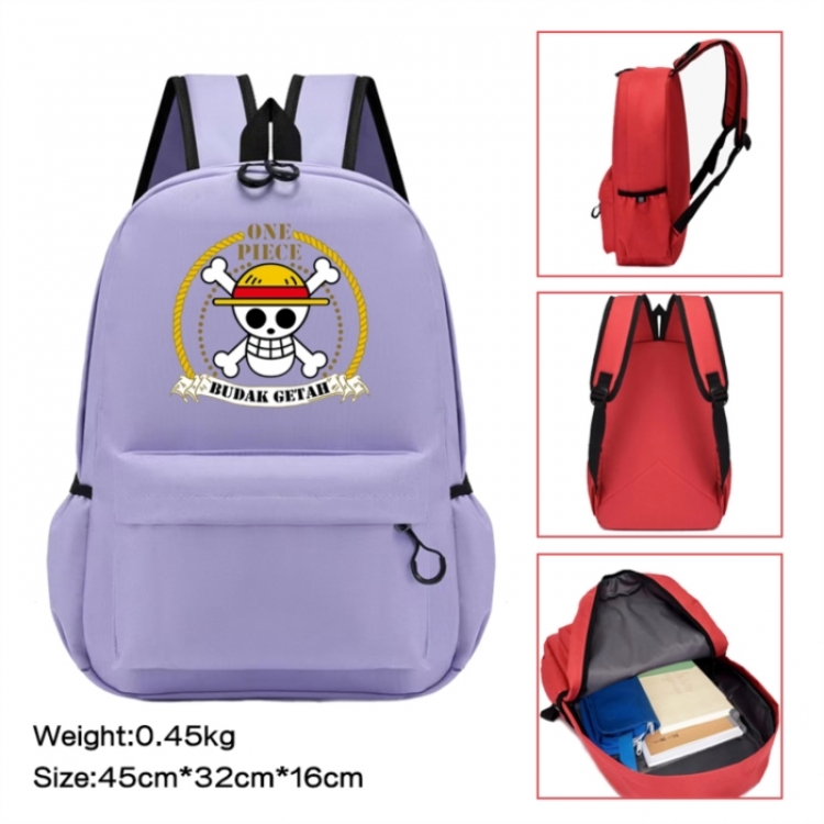 One Piece Anime peripheral Oxford cloth color cartoon backpack 45x32x16cm