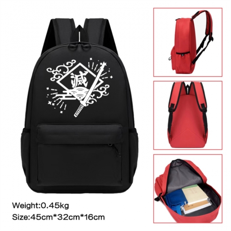 Demon Slayer Kimets Anime peripheral Oxford cloth color cartoon backpack 45x32x16cm