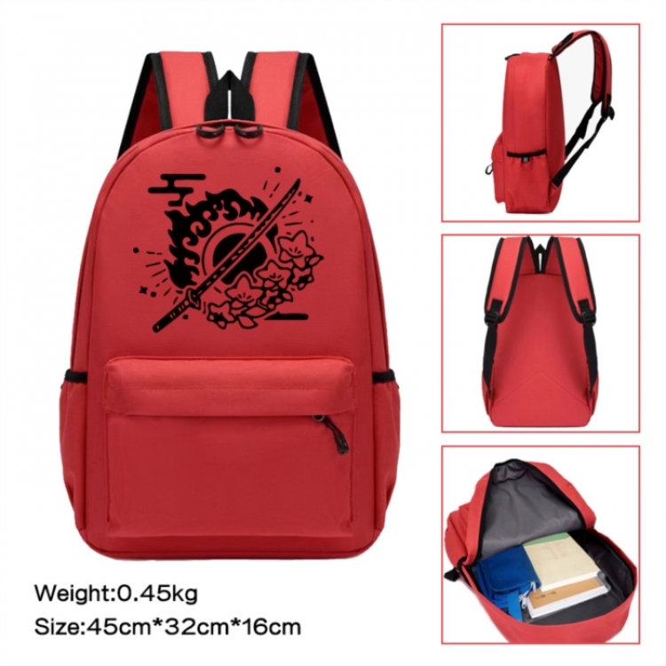 Demon Slayer Kimets Anime peripheral Oxford cloth color cartoon backpack 45x32x16cm