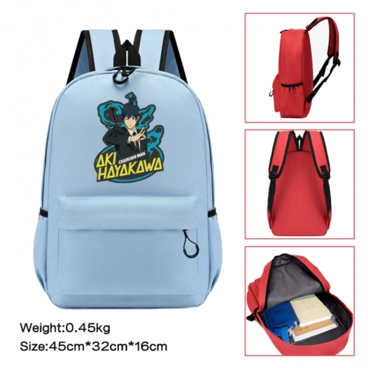 Chainsaw man Anime peripheral Oxford cloth color cartoon backpack 45x32x16cm