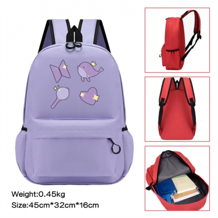 BTS Anime peripheral Oxford cloth color cartoon backpack 45x32x16cm