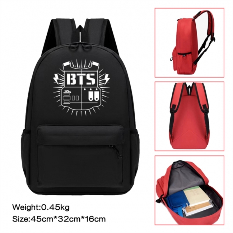 BTS Anime peripheral Oxford cloth color cartoon backpack 45x32x16cm