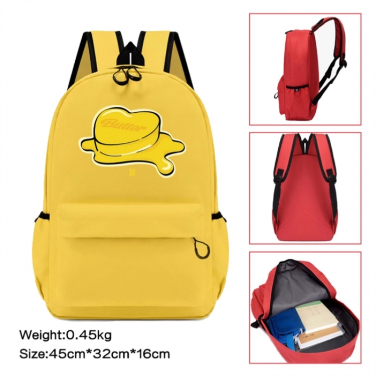BTS Anime peripheral Oxford cloth color cartoon backpack 45x32x16cm