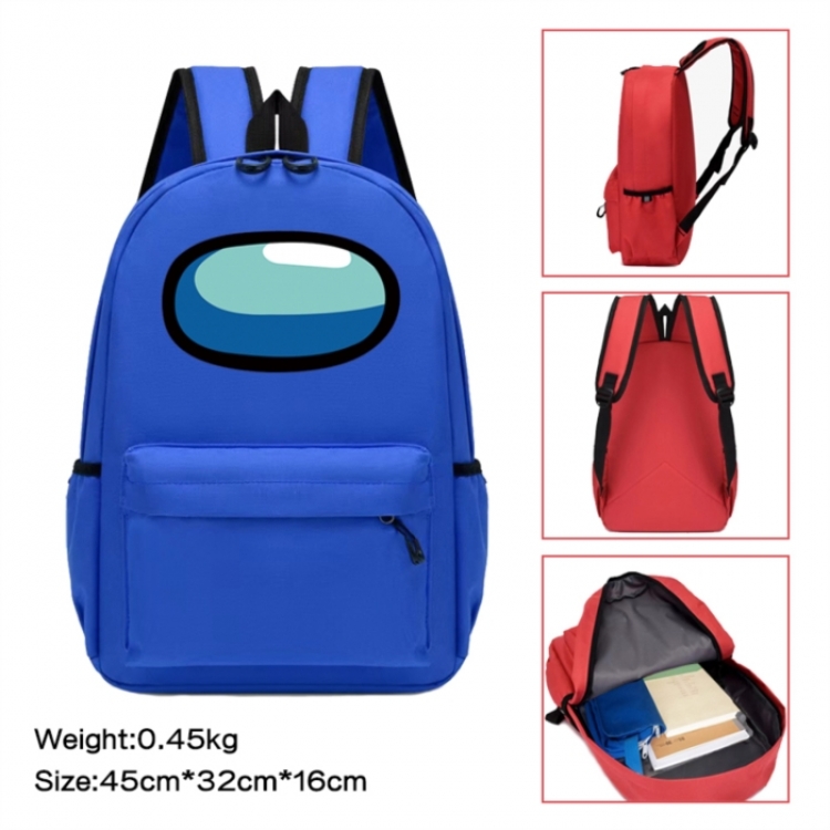 Among us Anime peripheral Oxford cloth color cartoon backpack 45x32x16cm