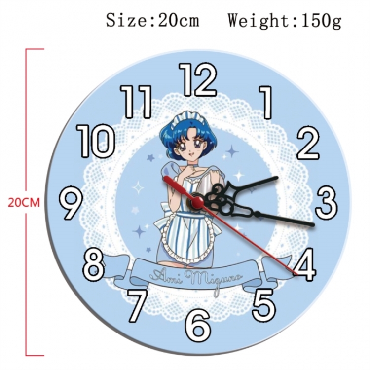 sailormoon Anime print alarm clock wall clock personality clock packaging size 25X25X4cm