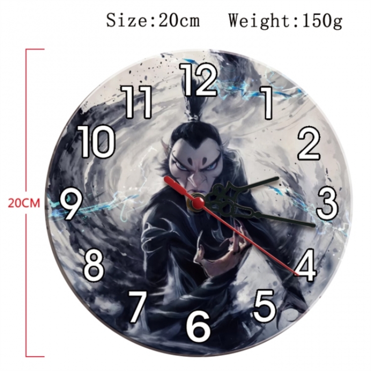 Nezha Anime print alarm clock wall clock personality clock packaging size 25X25X4cm