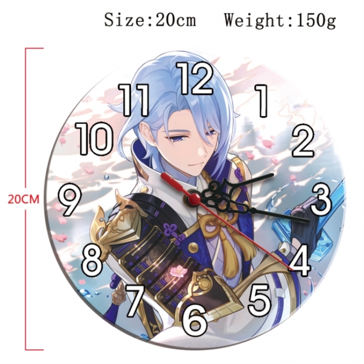 Genshin Impact Anime print alarm clock wall clock personality clock packaging size 25X25X4cm
