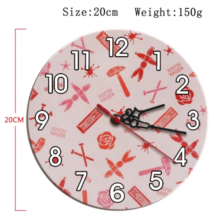 Jujutsu Kaisen Anime print alarm clock wall clock personality clock packaging size 25X25X4cm