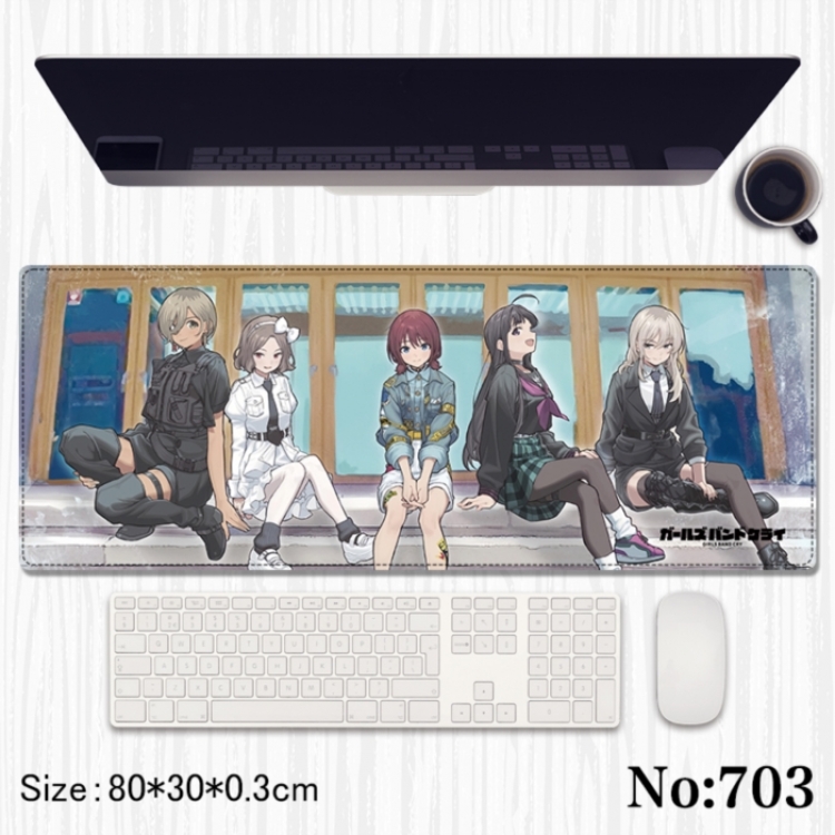 AMNIBUS Anime peripheral computer mouse pad office desk pad multifunctional pad 80X30X0.3cm