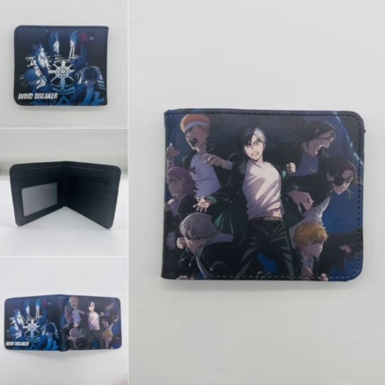 WIND BREAKER  Full color Two fold short card case wallet 11X9.5CM  