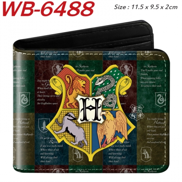 Harry Potter Animation color PU leather half fold wallet 11.5X9X2CM