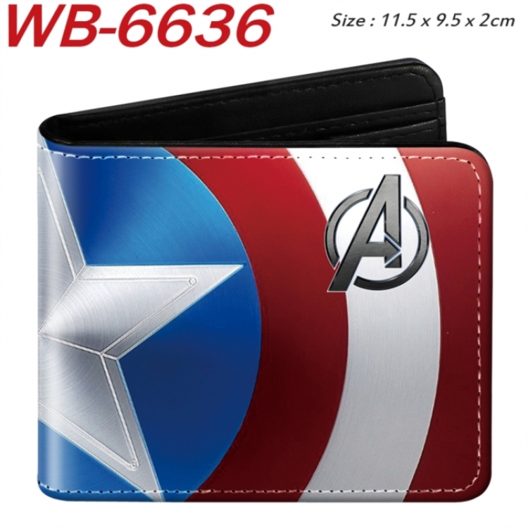 Marvel  Animation color PU leather half fold wallet 11.5X9X2CM
