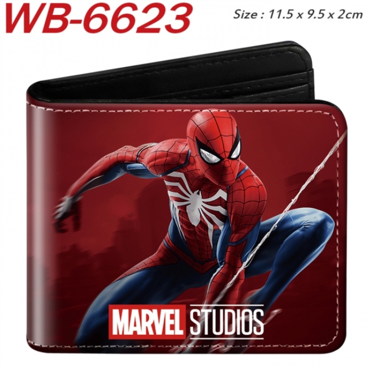 Marvel  Animation color PU leather half fold wallet 11.5X9X2CM