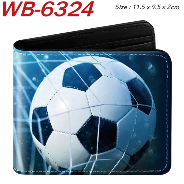 ball game Animation color PU leather half fold wallet 11.5X9X2CM