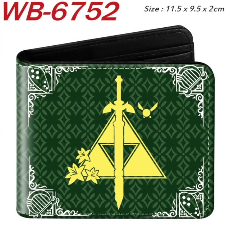 The Legend of Zelda Animation color PU leather half fold wallet 11.5X9X2CM