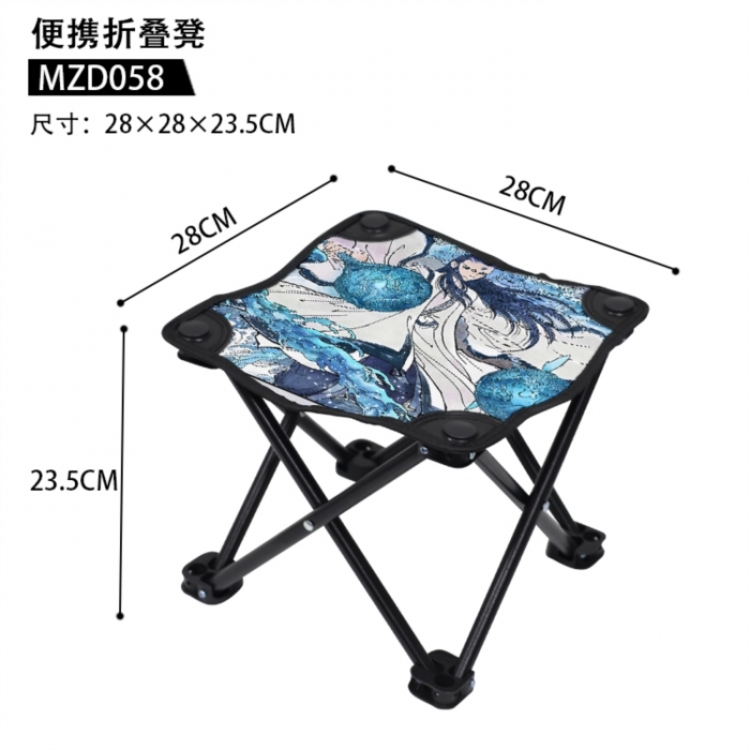 Nezha Anime portable folding stool 28x28x23.5cm