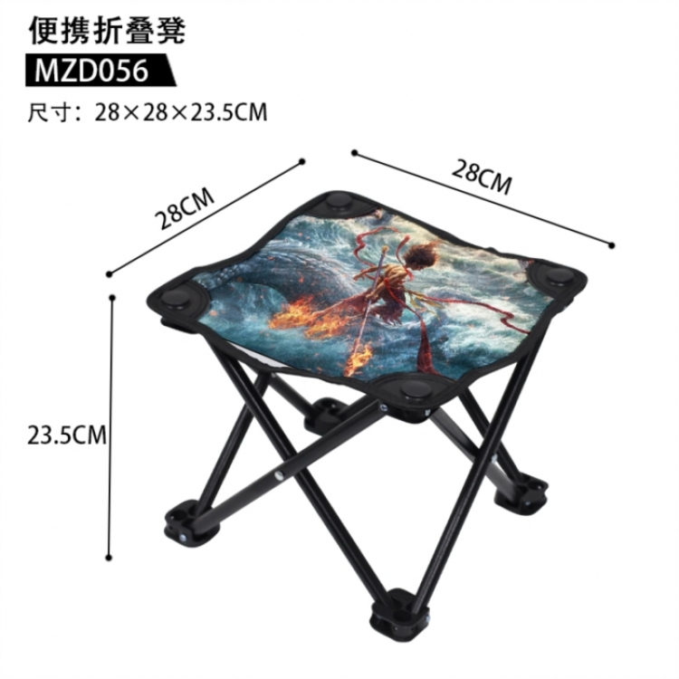 Nezha Anime portable folding stool 28x28x23.5cm