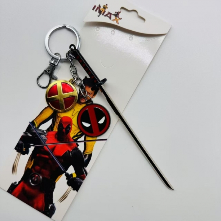 Deadpool Anime cartoon 3 pendant metal keychain backpack pendant