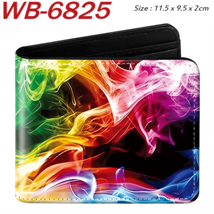 graphic Animation color PU leather half fold wallet 11.5X9X2CM