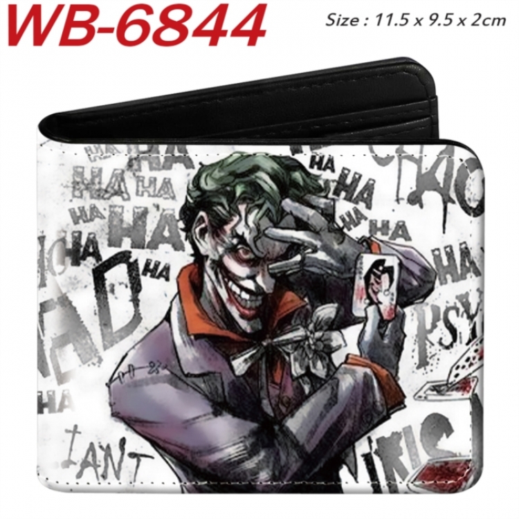 Joker Animation color PU leather half fold wallet 11.5X9X2CM
