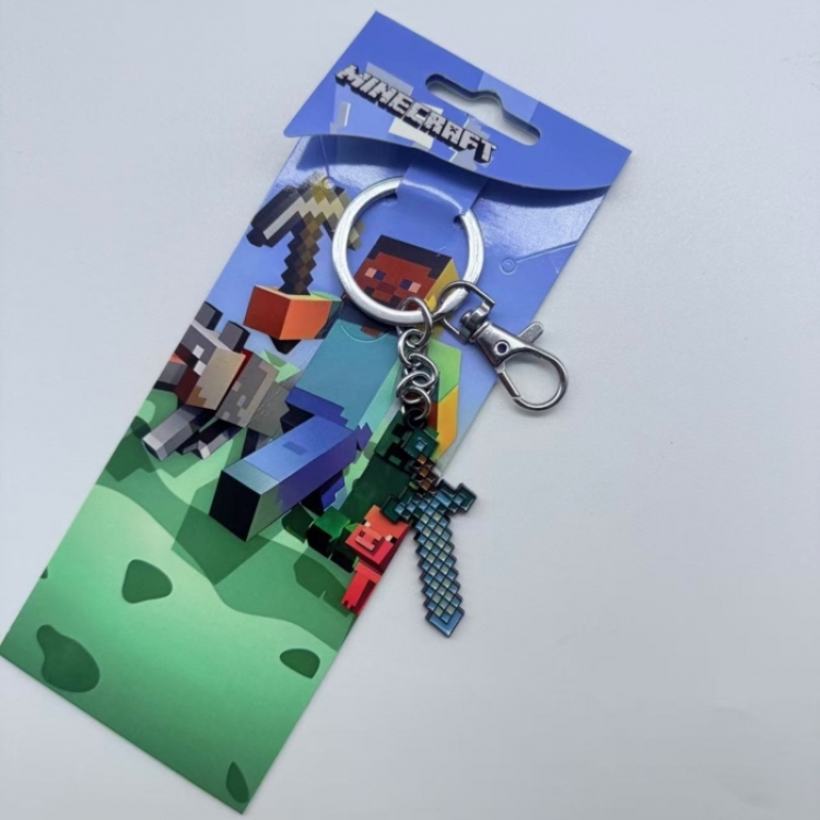  Minecraft  Animation metal keychain pendant price for 5 pcs 