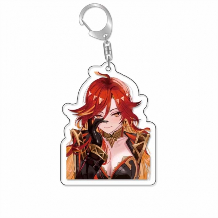 Genshin Impact Anime Acrylic Keychain Charm price for 5 pcs